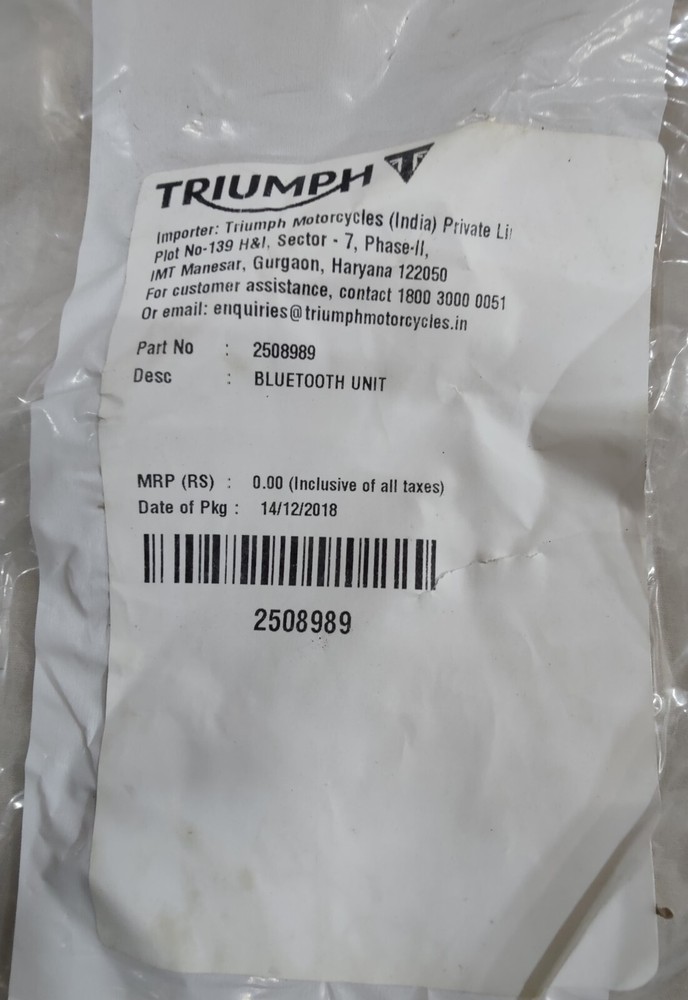 Triumph T2508989 Bluetooth Unit Genuine Part