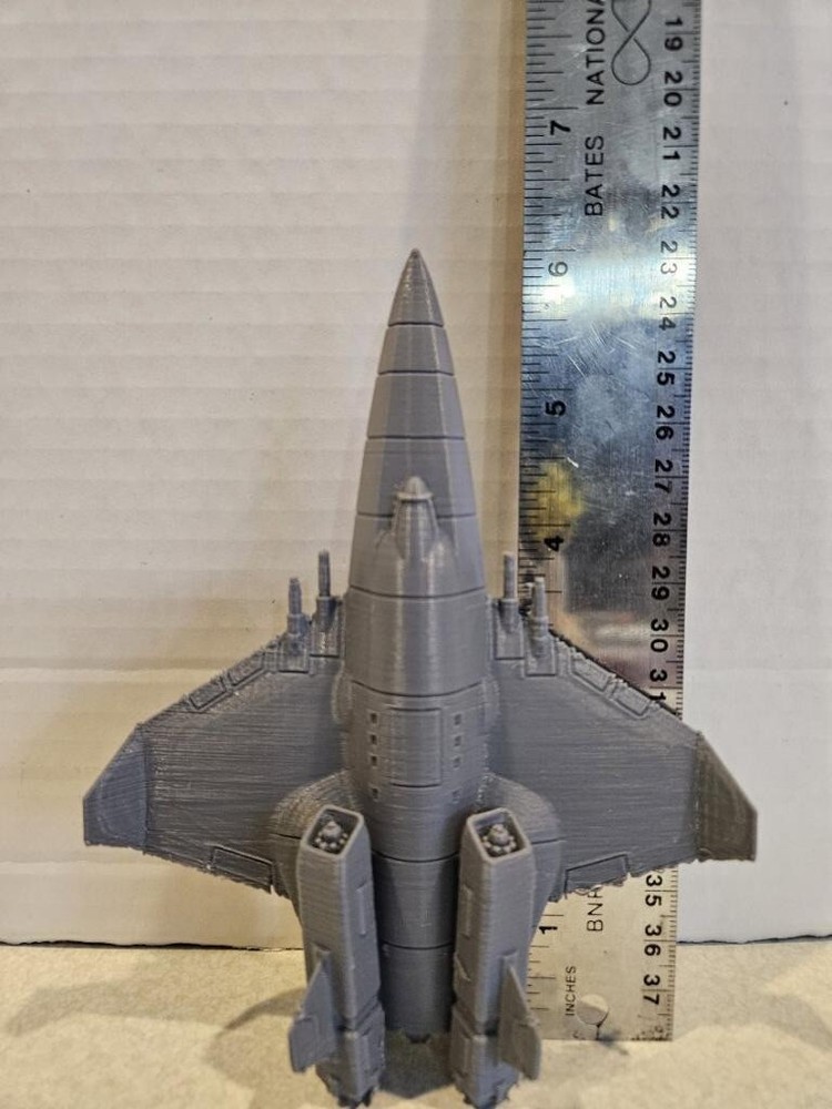 3d Printed 6in Grey Centurion Wing Commander WC Space Ship