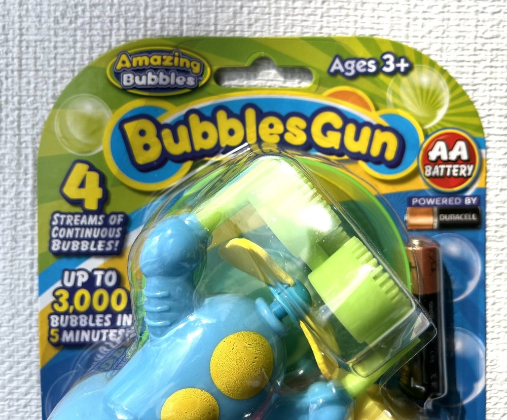 Bubble Gun w/ bubbles & Battery; 3000 Bubbles in 5 Mins! 4 Streams New In Pkg