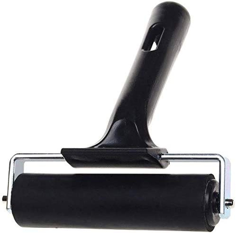 4-Inch Rubber Brayer Roller for Printmaking, Great for Gluing Application Also.