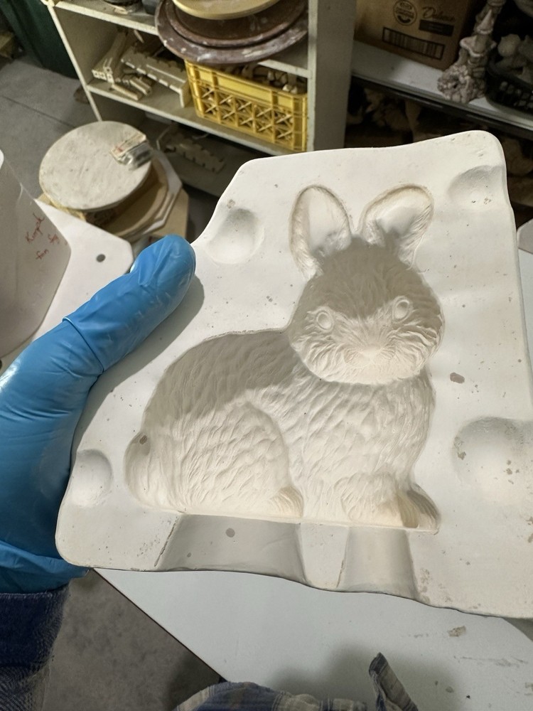 Vintage Alberta’s S-1160 Rabbit Bunny Ceramic Slip Mold 1991 Easter Spring