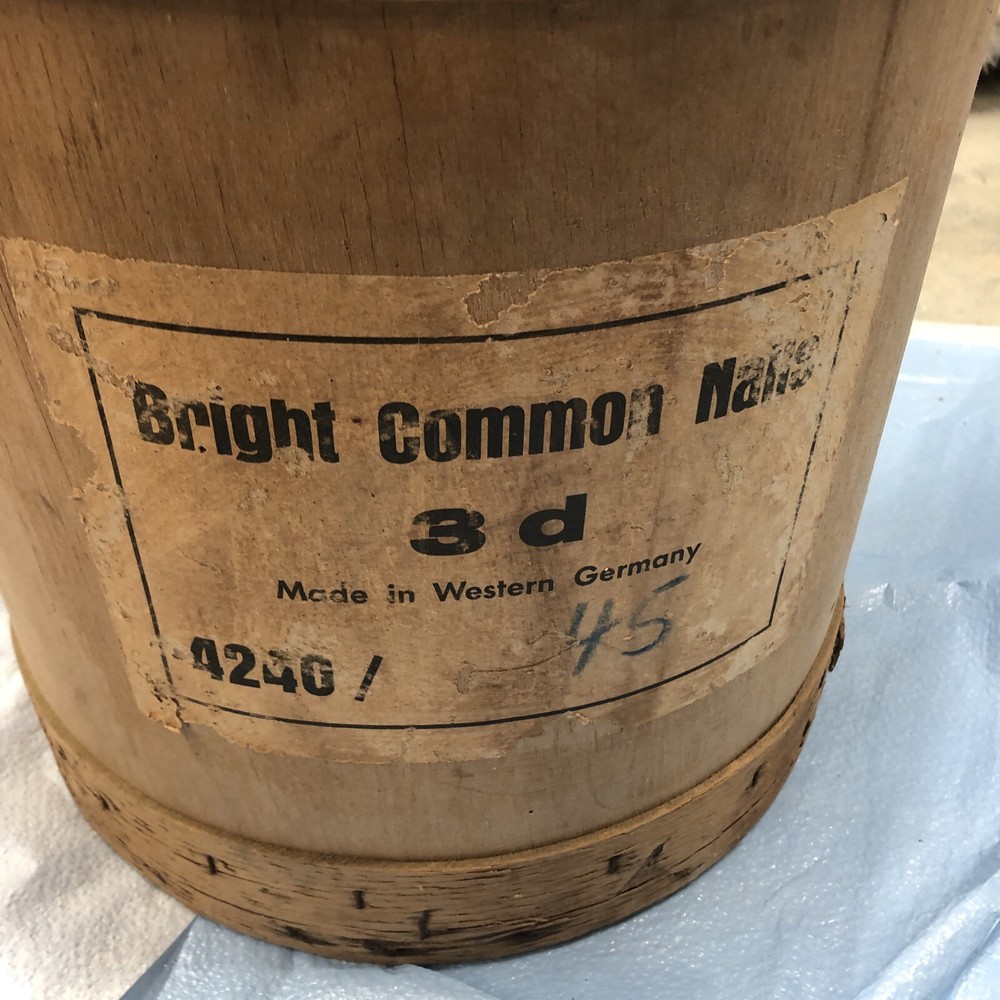 Vintage German Nail Barrel Bright Common Nails
