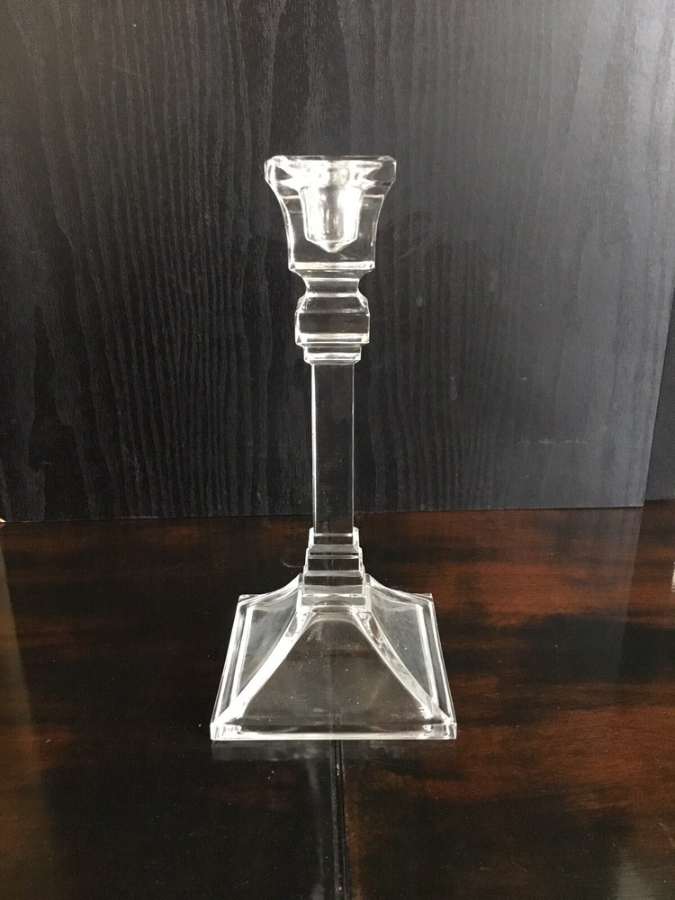 Vintage Stately Crystal Candlesticks - Set Of Two
