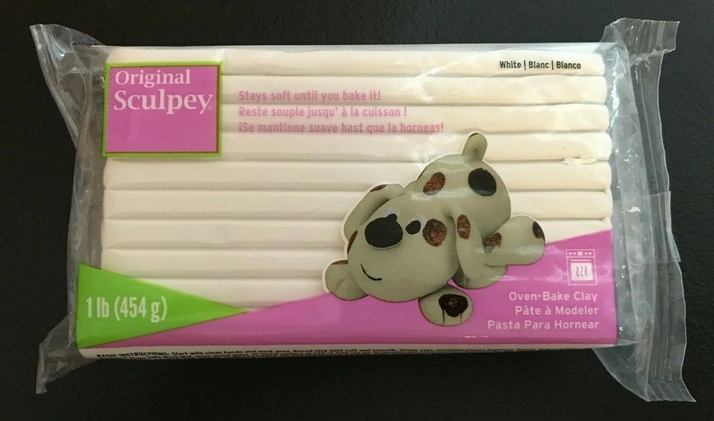 2 - 1 Pound Polyform Sculpey Original Polymer Clay, White