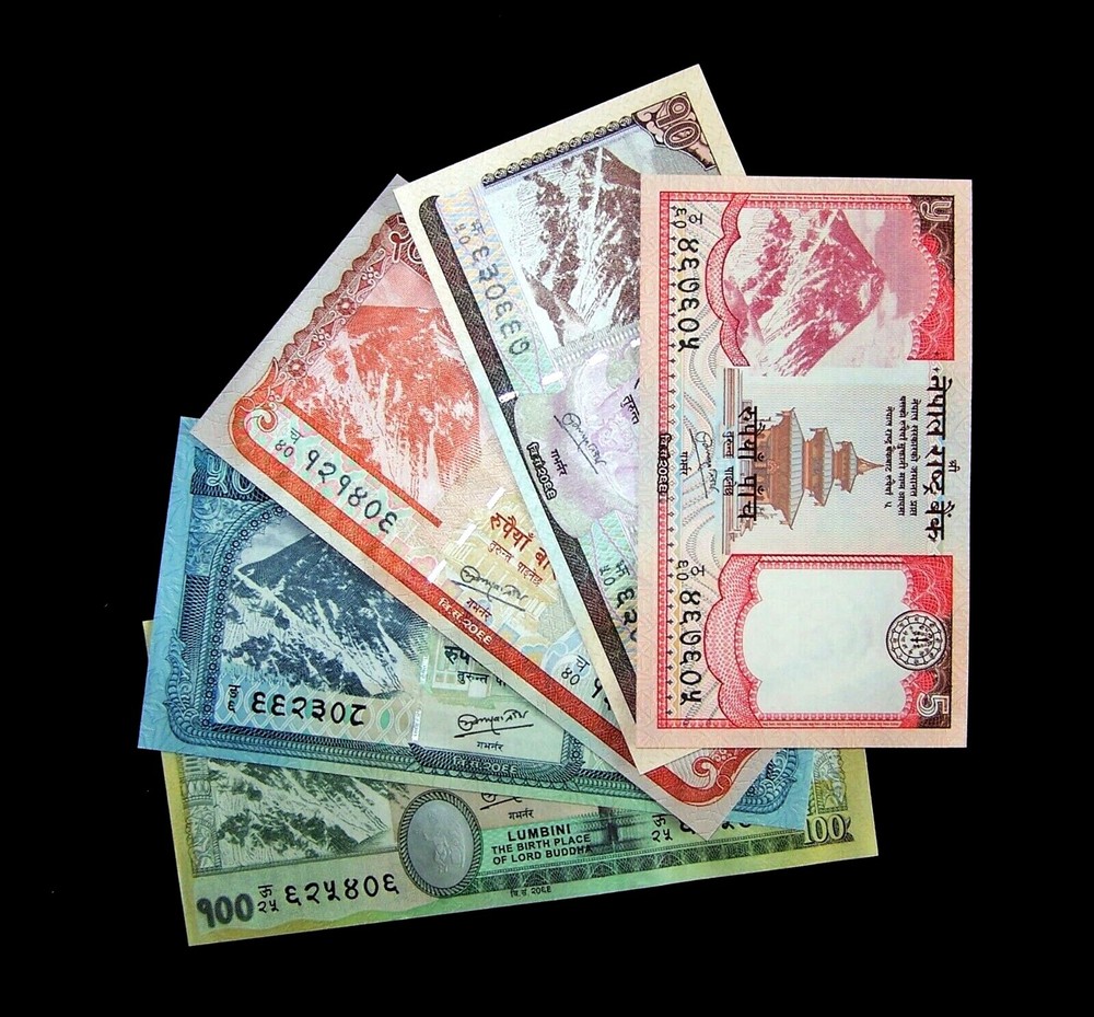 5 Nepal banknotes-5-100 Rupees-2012 / P60-P64 / About uncirculated