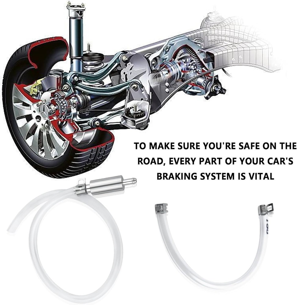 Universal Brake Bleeder Tool Kit with One-Way Check Valve - Durable & Easy Use