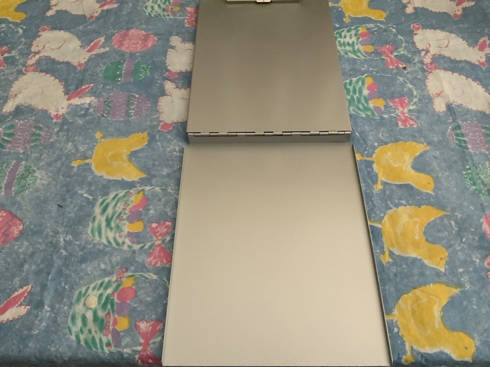 Folding Auminum Clipboard with Storage Compartment