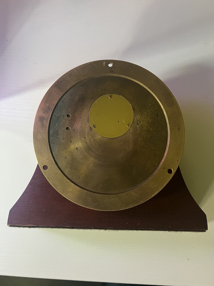 Shipstrike Brass Clock, Runs, Winding Key, Mounting Screws, And Instructions