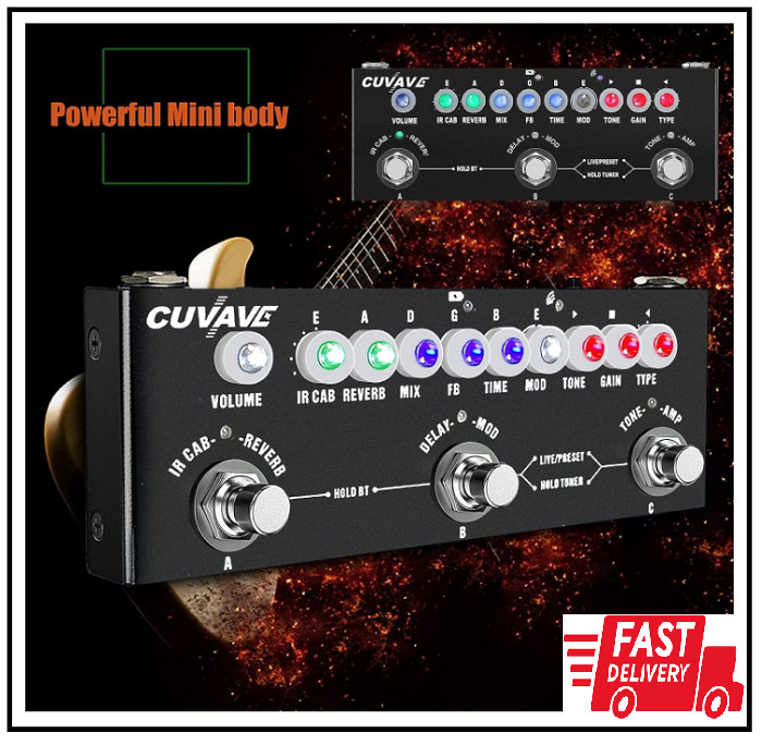 Multi Effects Guitar Pedal,Cube Baby Guitar Multi Effects Pedal Delay Chorus