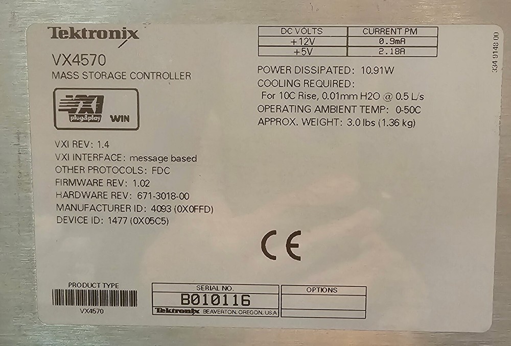 Tektronix VX4570 Mass Storage Controller