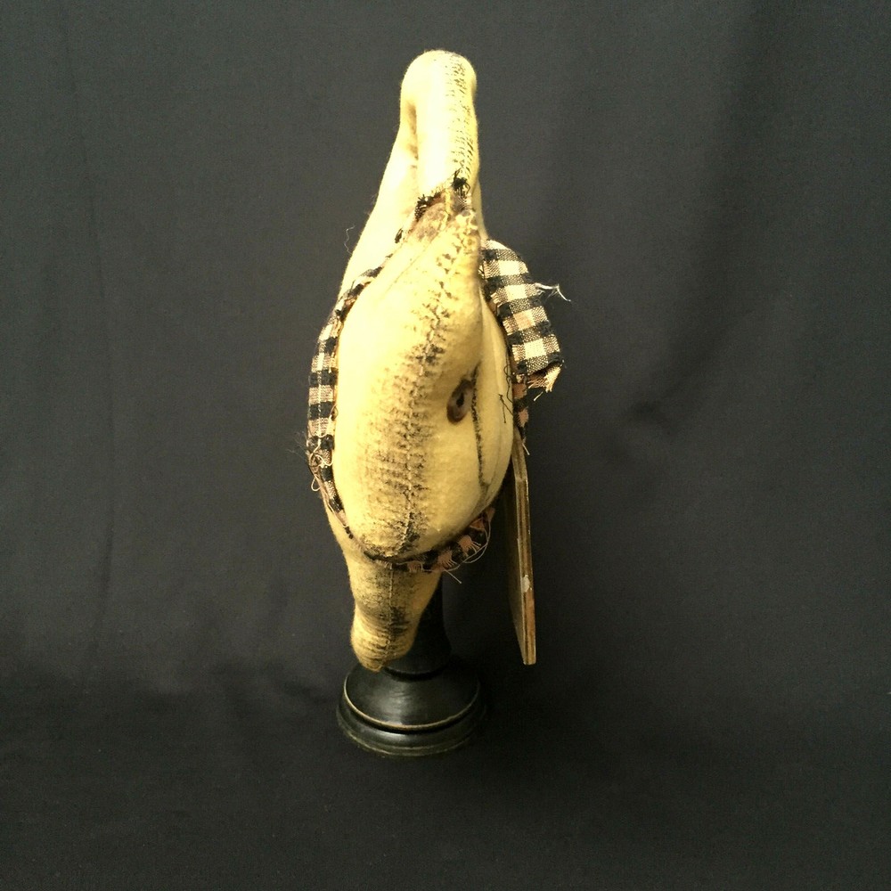 Folk Art Kitty Handmade On A Stand Handpainted