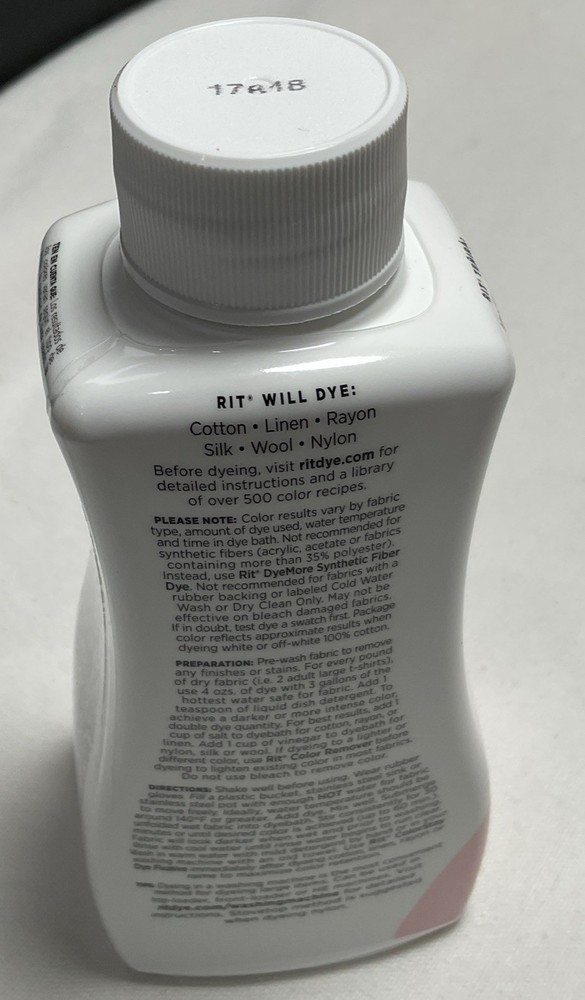 Rit All Purpose Dye, Rose Quartz 8fl oz NEW SEALED