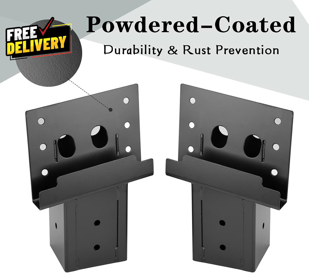 4 Pack 4x4 Compound Angle Brackets for Deer Stand Hunting Blind Shooting
