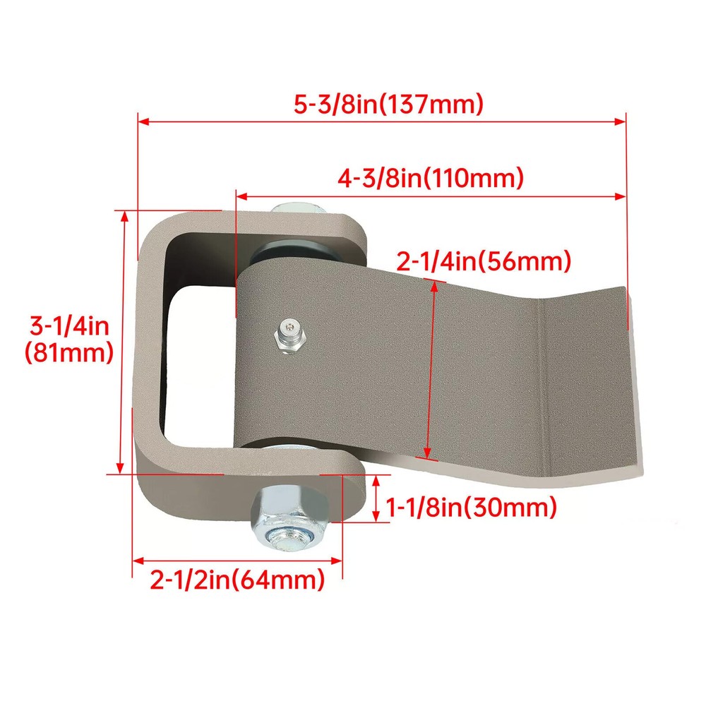 4 Short Leaf Door Hinge Greaseable Cargo Dump Trailer Truck Strap Style Gate