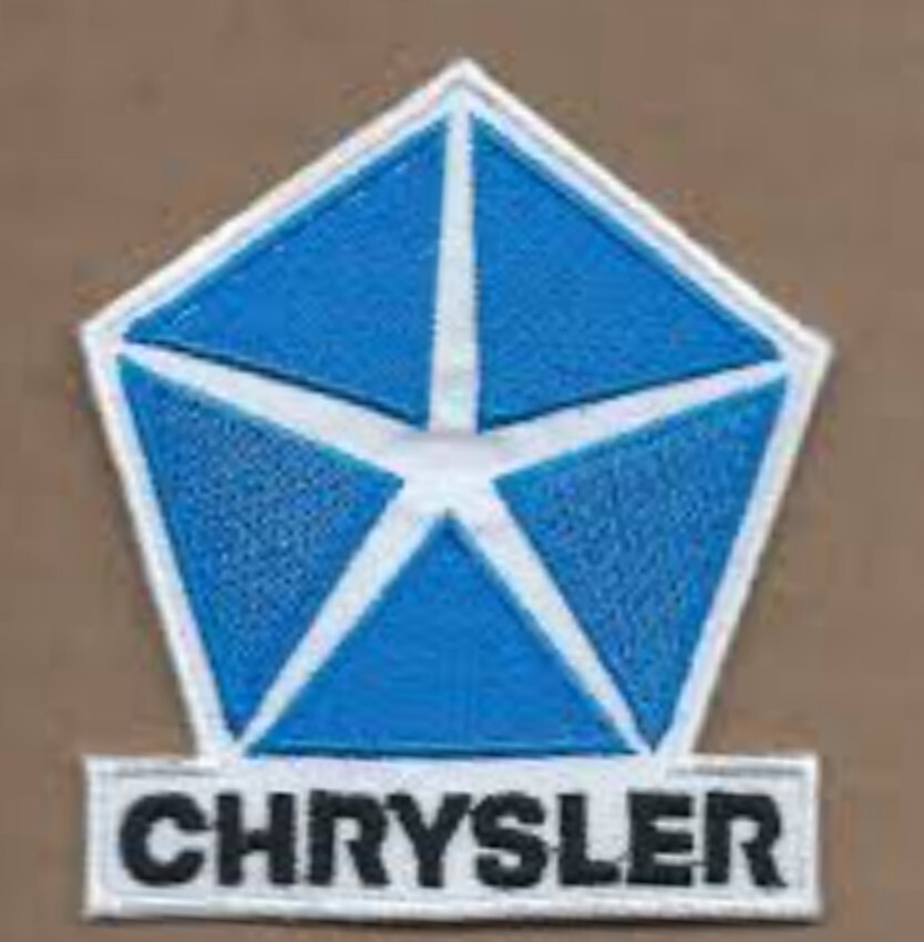 CHRYSLER IRON SEW ON PATCH EMBROIDERY EST.3"