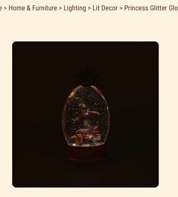 Cracker Barrel Store Princess Glitter Globe NIB