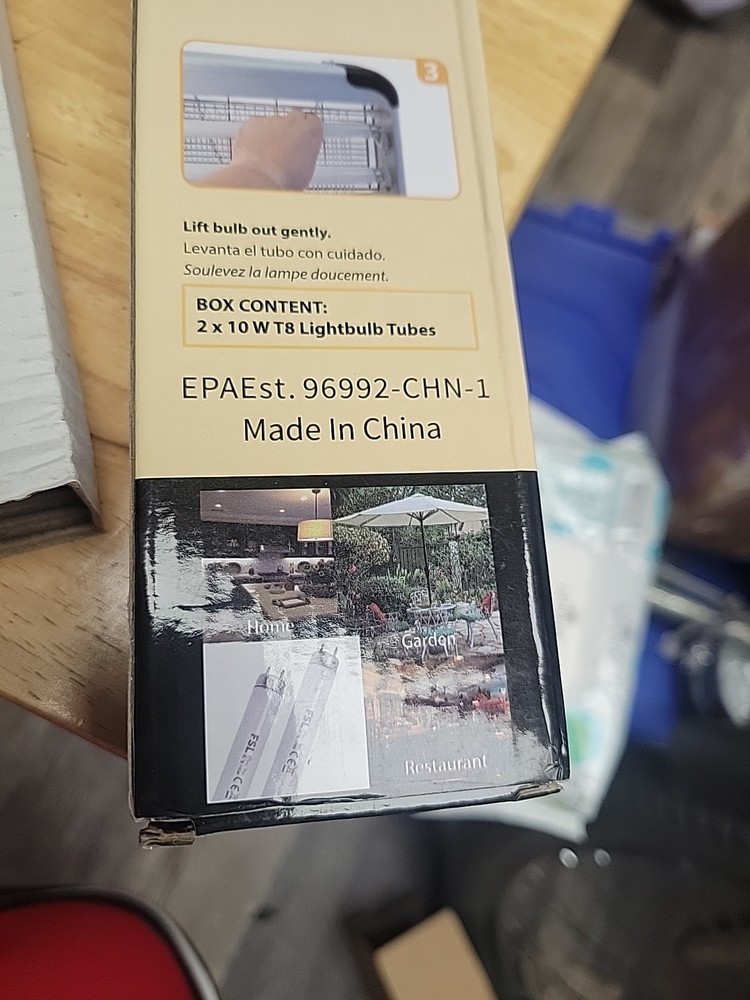 2-Pack Energy Efficient 10W Bug Zapper Bulbs, T8 Fluorescent Light Bn2