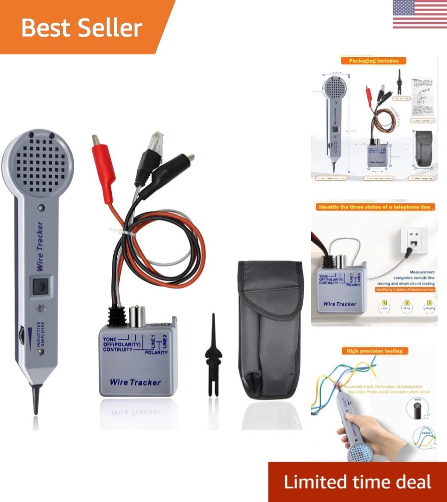 One-Button Operation Tone Tracer Kit - Accurate Testing for Low Voltage Cables