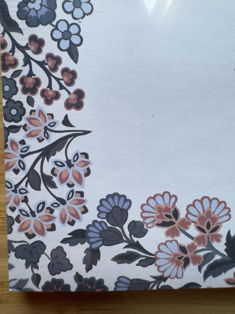 Liberty Memo Pad Note Pad Floral Design 60 Sheets