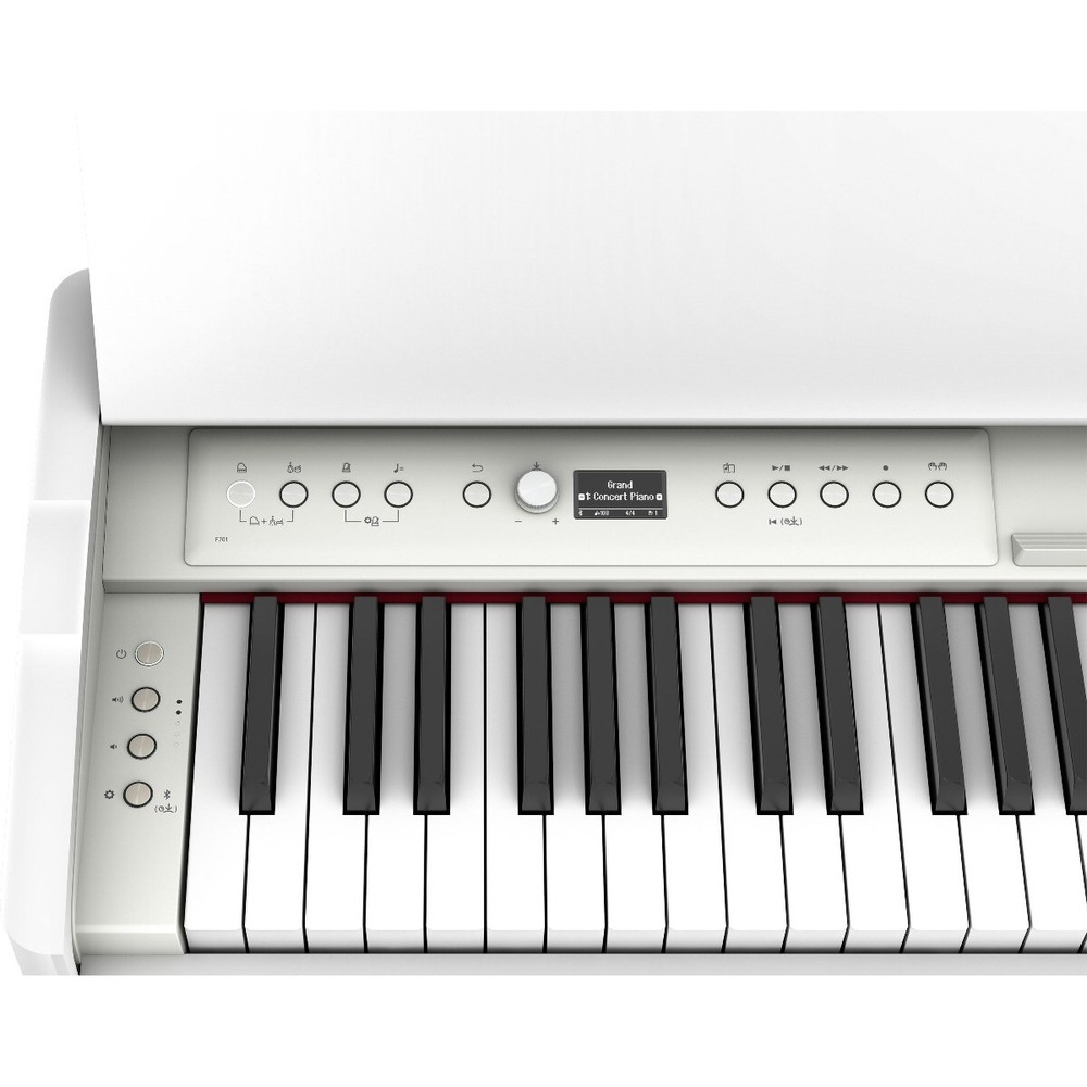 Roland F701 Digital Piano - White COMPLETE HOME BUNDLE