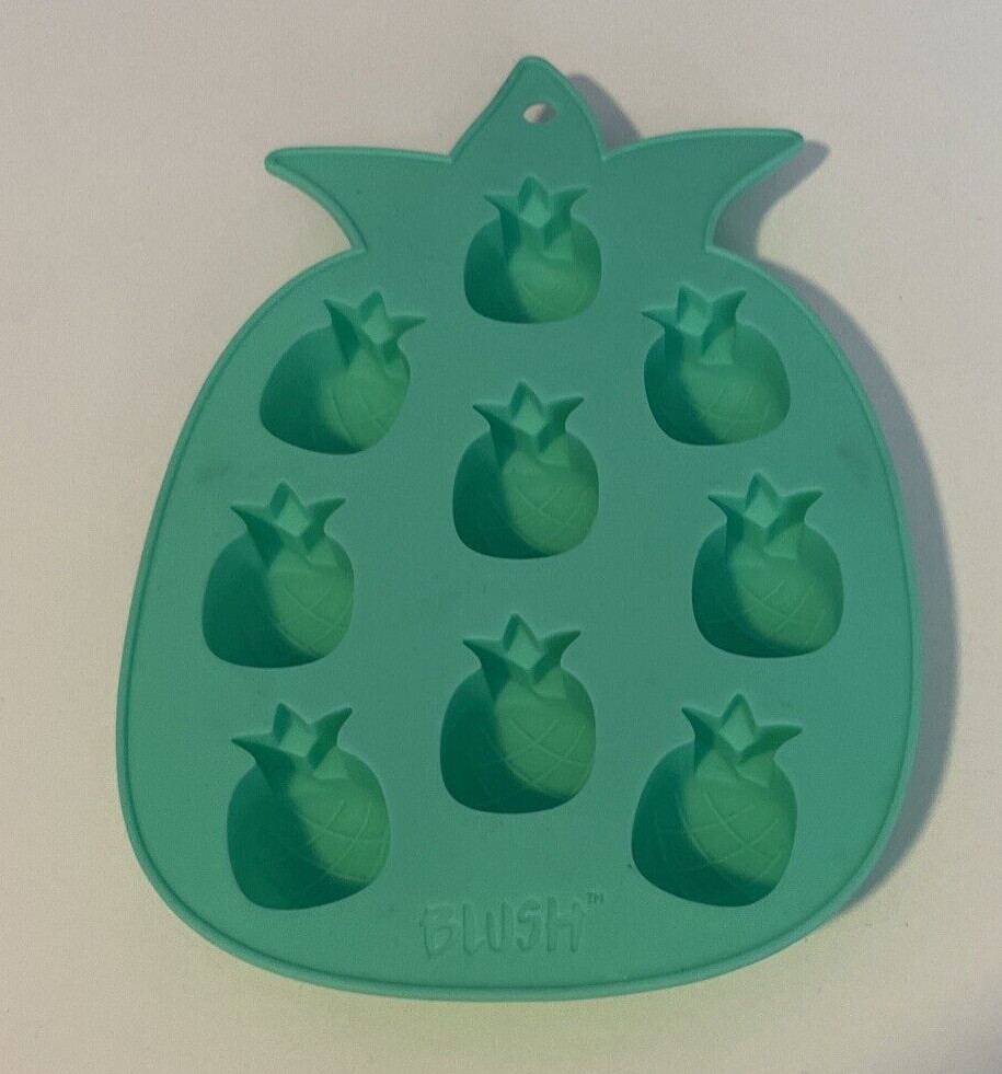 Pineapple Shaped Silicon Ice or Chocolate Mold Ice Cube Tray by Blush 9 Cubes