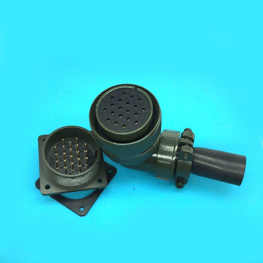 Right angle Aviation plug Socket Binding post MS3108A28-16S MS3102A28-16P 20 pin