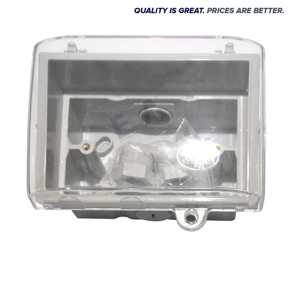 Weatherproof Box IP66 Enclosure Mounting Clear Lid For Power Points Lockable