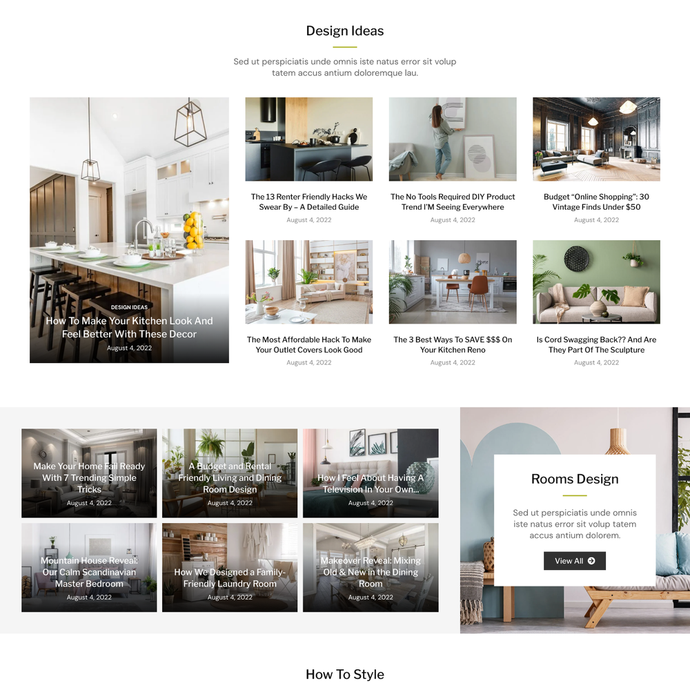 Interior Design Website with Free VPS Web Hosting and Installation