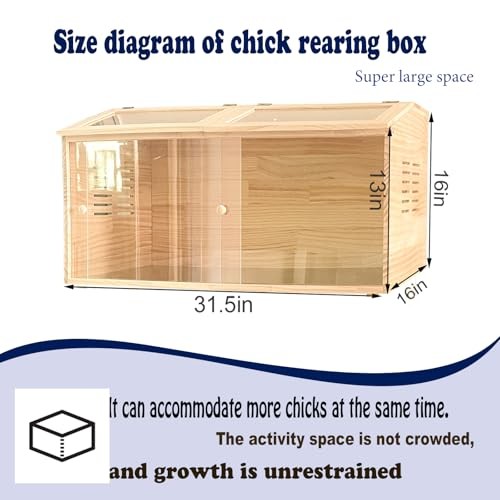 Brooder Box for Chicks,Quail cage,Baby Chicken 32" x 16" x 16"