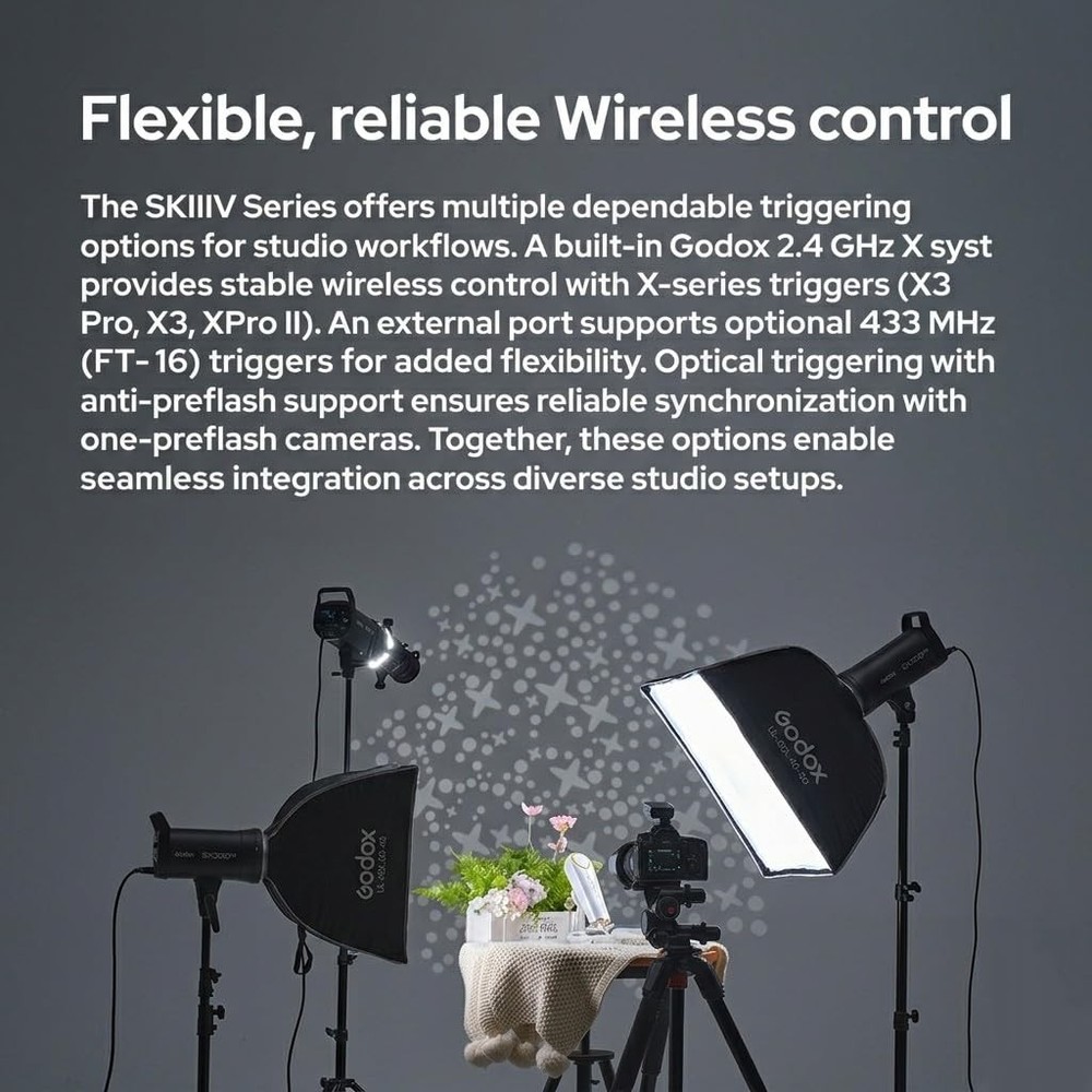 Godox SK400III-V(New Upgrade) Studio Flash Strobe 400Ws Flash with Control Panel