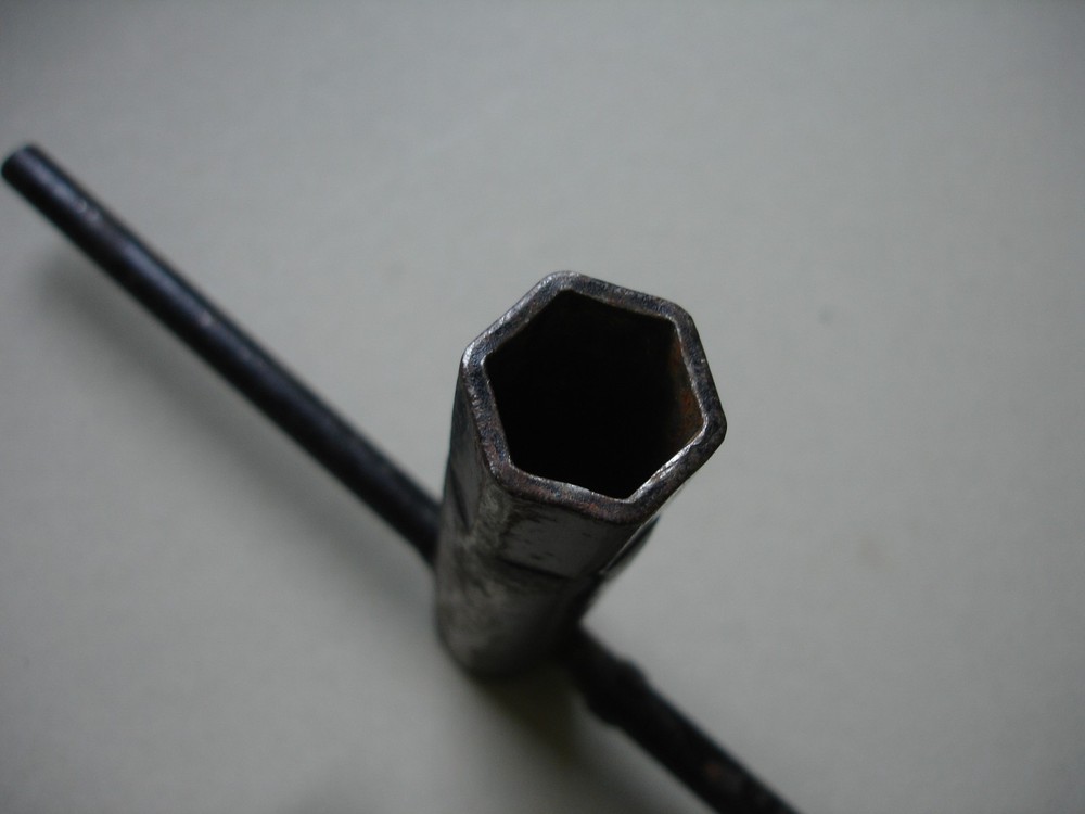 Vintage Spark Plug Spanner T bar Ring Wrench Socket