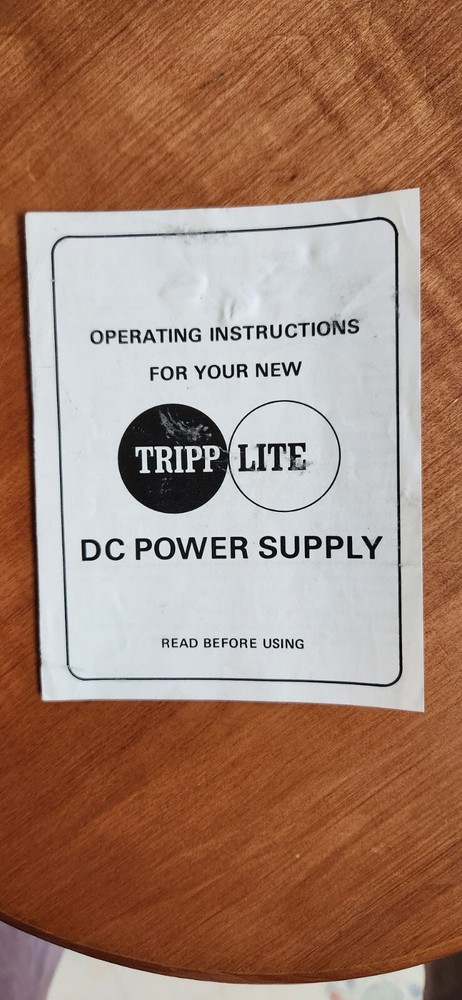 TRIPP LITE DC POWER SUPPLY PR-10a