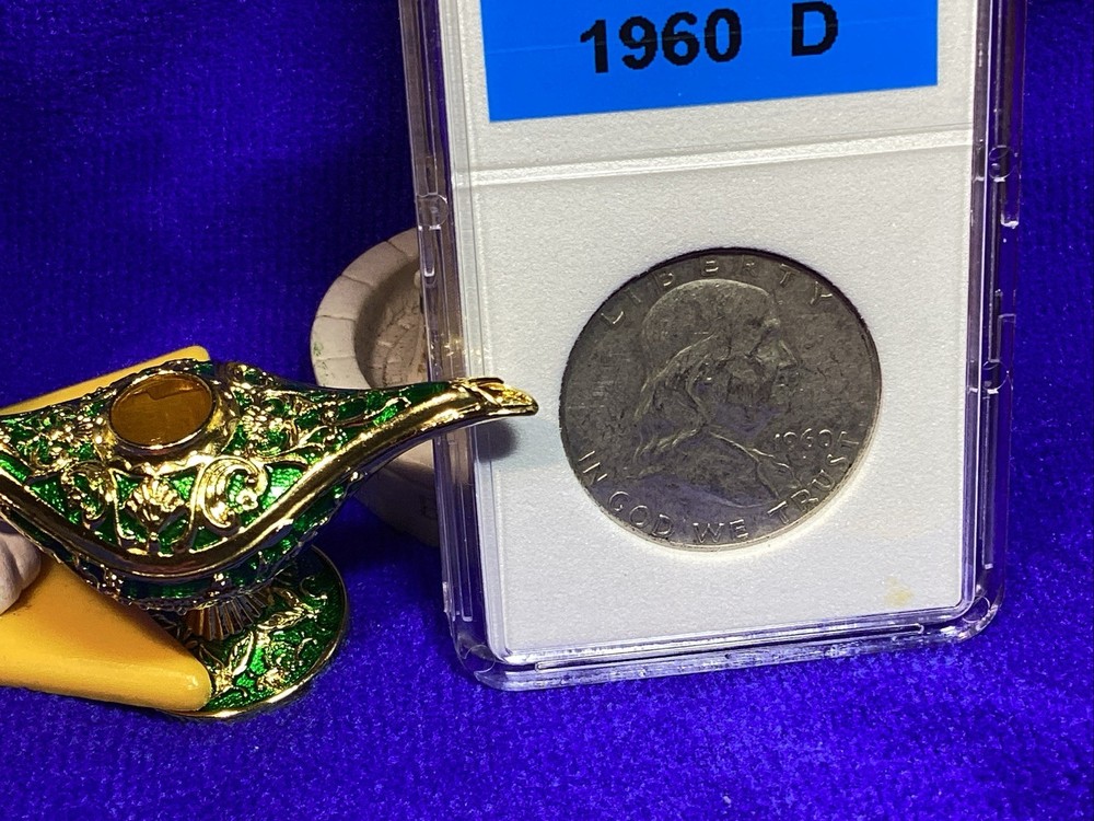 1960 D FRANKLIN HALF 💰in BCW SLAB