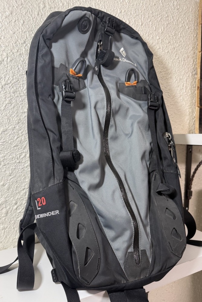 Black Diamond Sidewinder 20L Backpack Black Rock Climbing Day Pack Hiking EUC