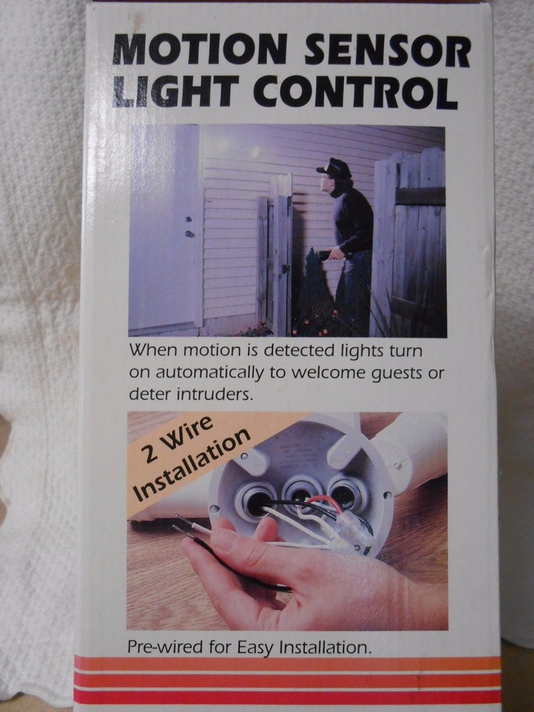 Motion Sensor Light Control Protection Bonus 2 Free 150 Watts Bulbs Included