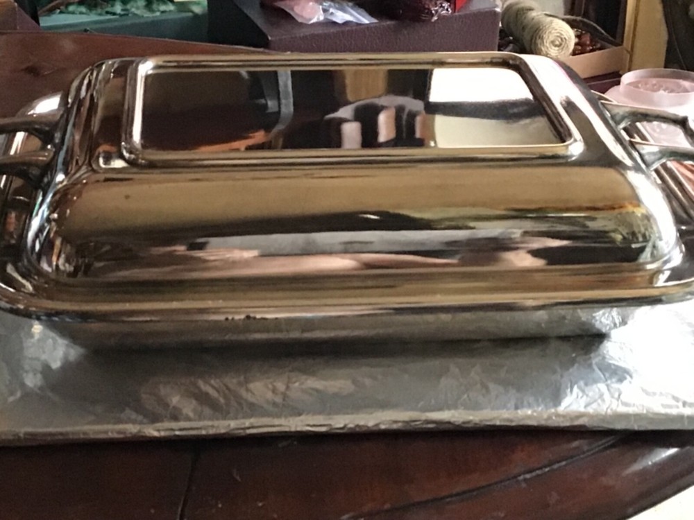 Victorian EPNS Rectangular Entree Dish,1878,11 inches x 7.good condition for age