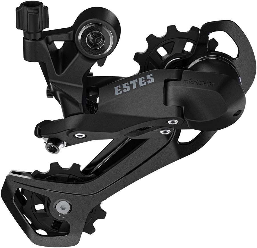 MicroSHIFT Estes Long Cage Rear Derailleur 7/8/9-Speed, Compatible, Black
