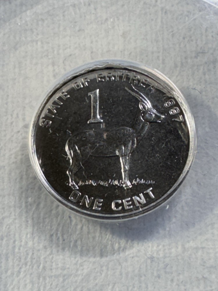 1997 Eritrea 1 Cent Graded MS 67 by ANACS
