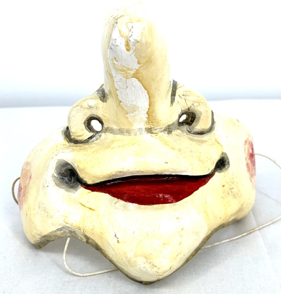 Masque Arrayed Hand Crafted Paper Mache Mask Clown Half Mask