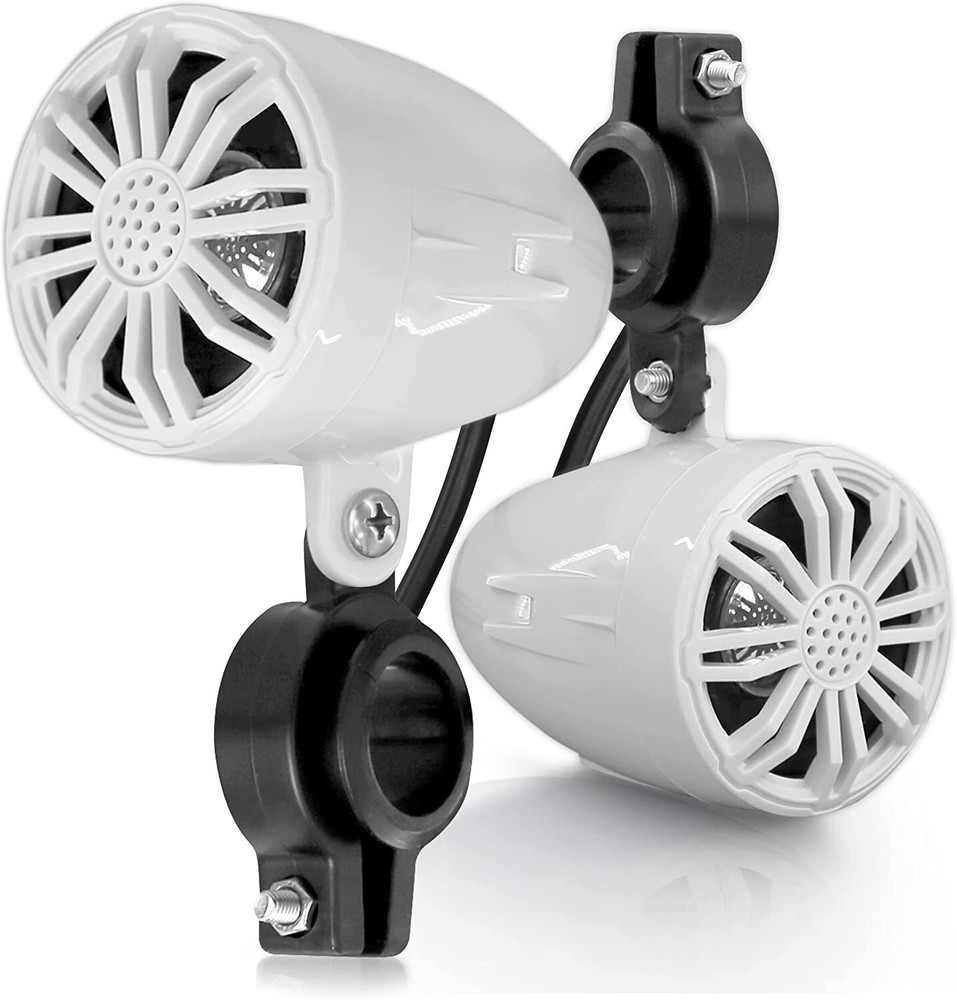 Pyle Single DIN Bluetooth Marine MP3 Receiver, 2x 2.25’’, 8'' Speakers W/Wire