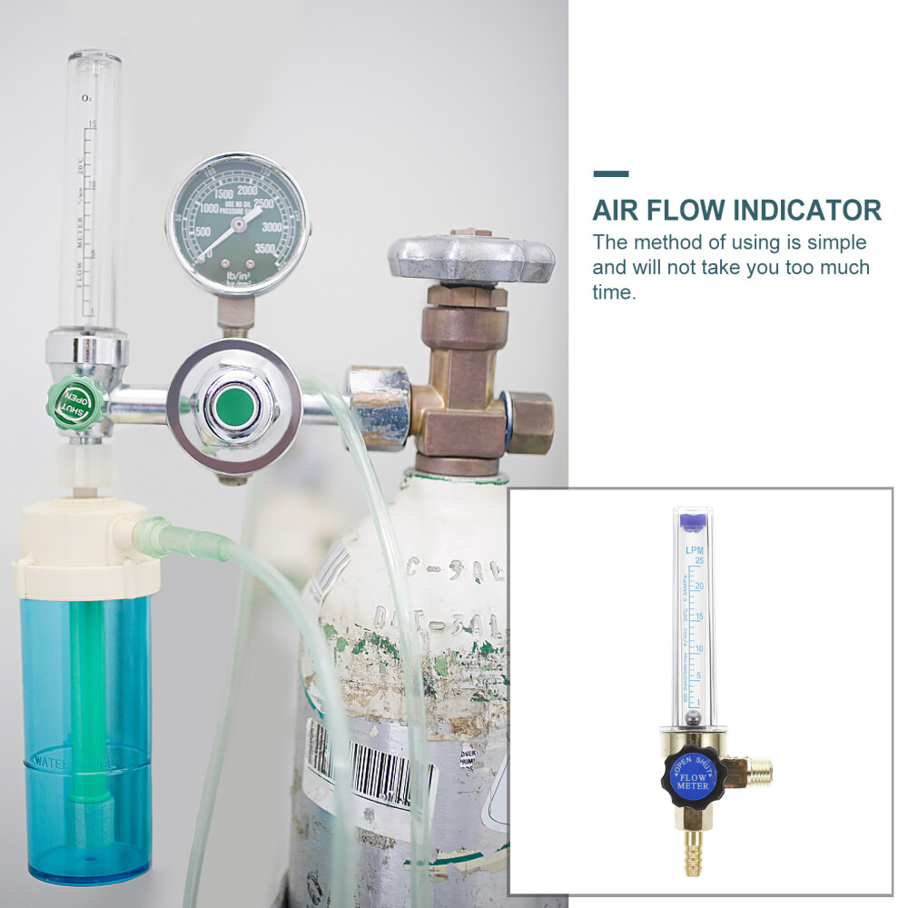 Nitrogen Flow Meter for Brazing Welding Flowmeter Regulator 1/4PT 0.15MPA 7mm