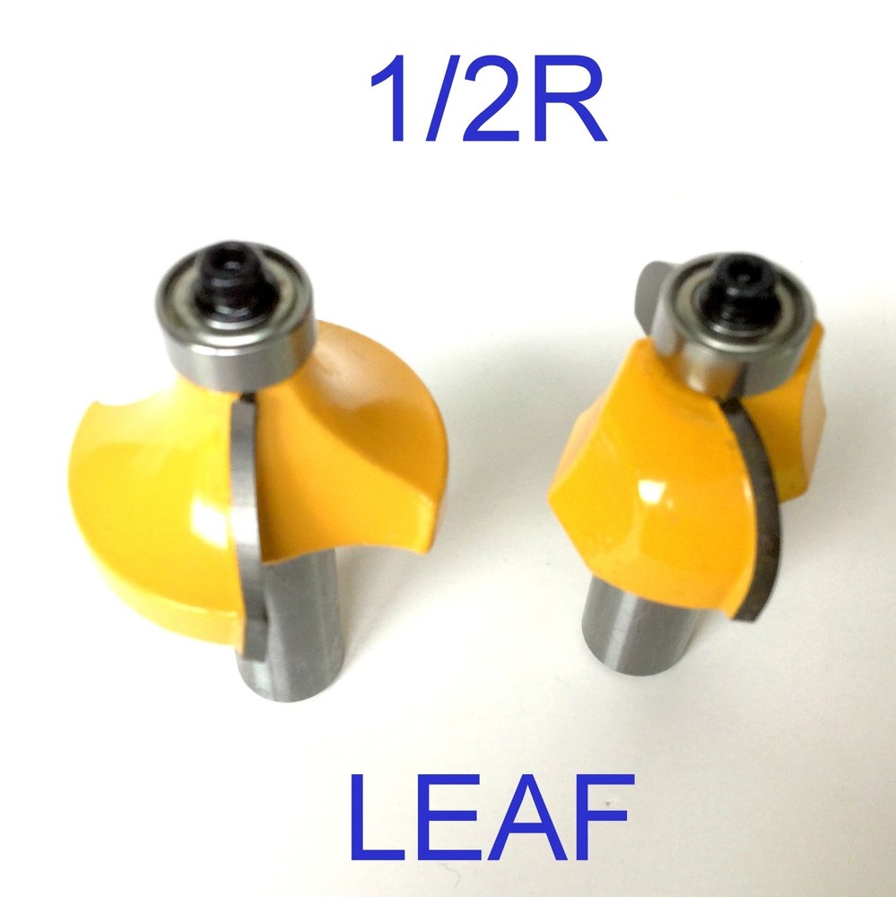 2 pc 1/2" SH 1/2" Radius Drop Leaf Table Router Bit Set S
