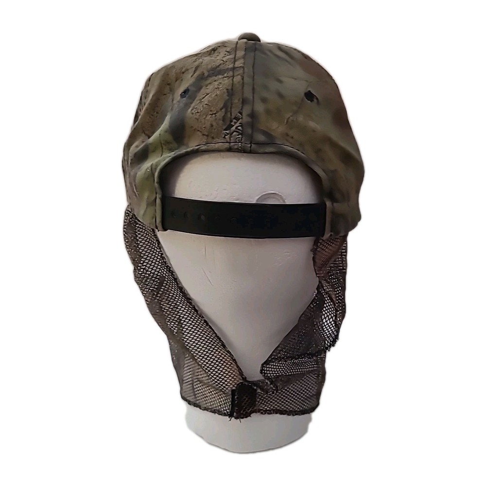 Camouflage Adjustable Ball Cap With Camo Netting Attached Snapback Cap Hunting