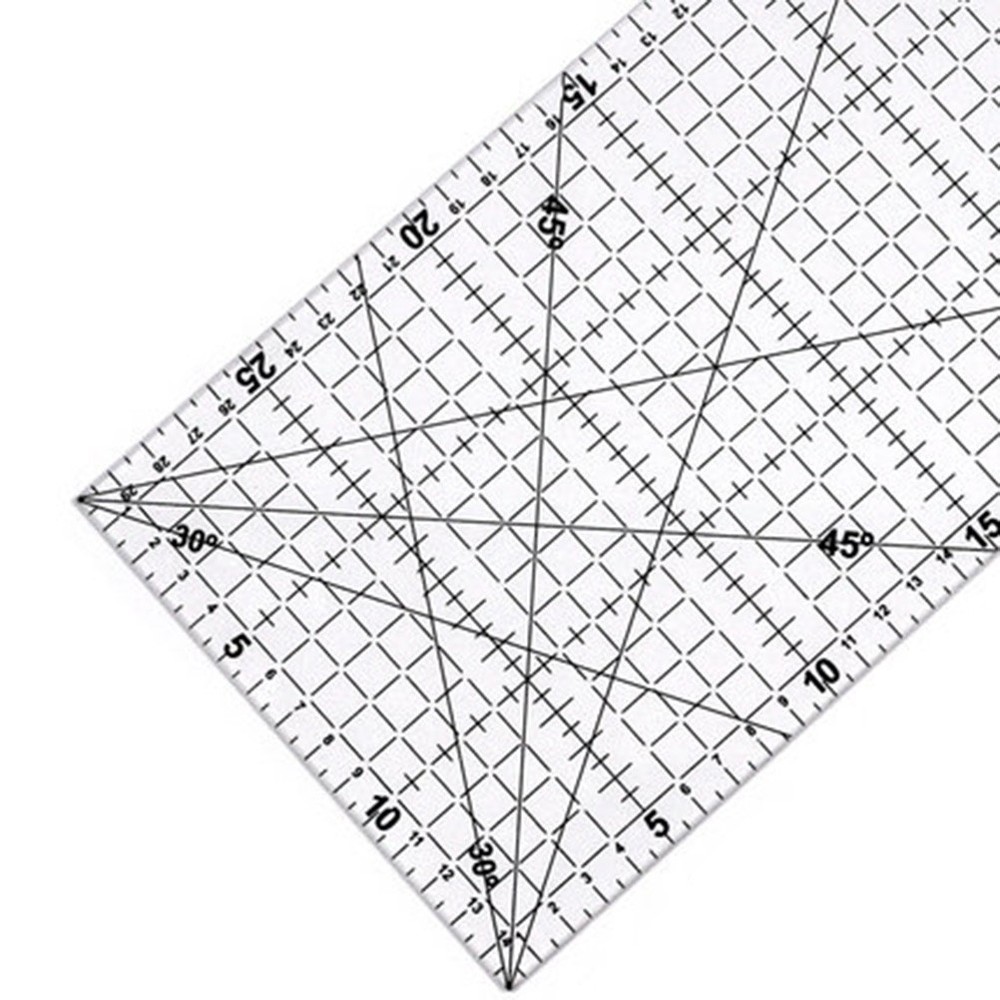 DIY Quilter's Ruler Sewing Ruler Tool with Grid Lines for Easy Precision