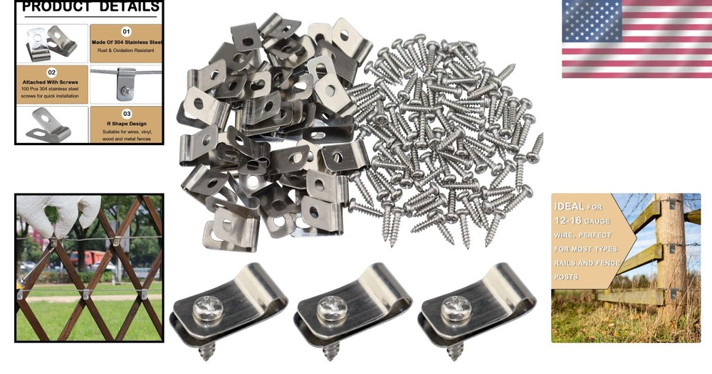 Stainless Steel Mounting Clips 400 Pcs
