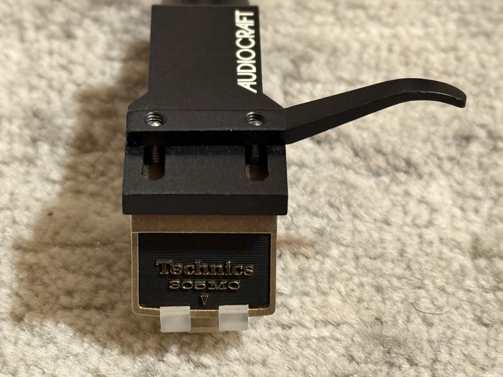 Technics EPC 305MC CARTRIDGE & AUDIOCRAFT HEADSHELL BORON PIPE TESTED & WORKING