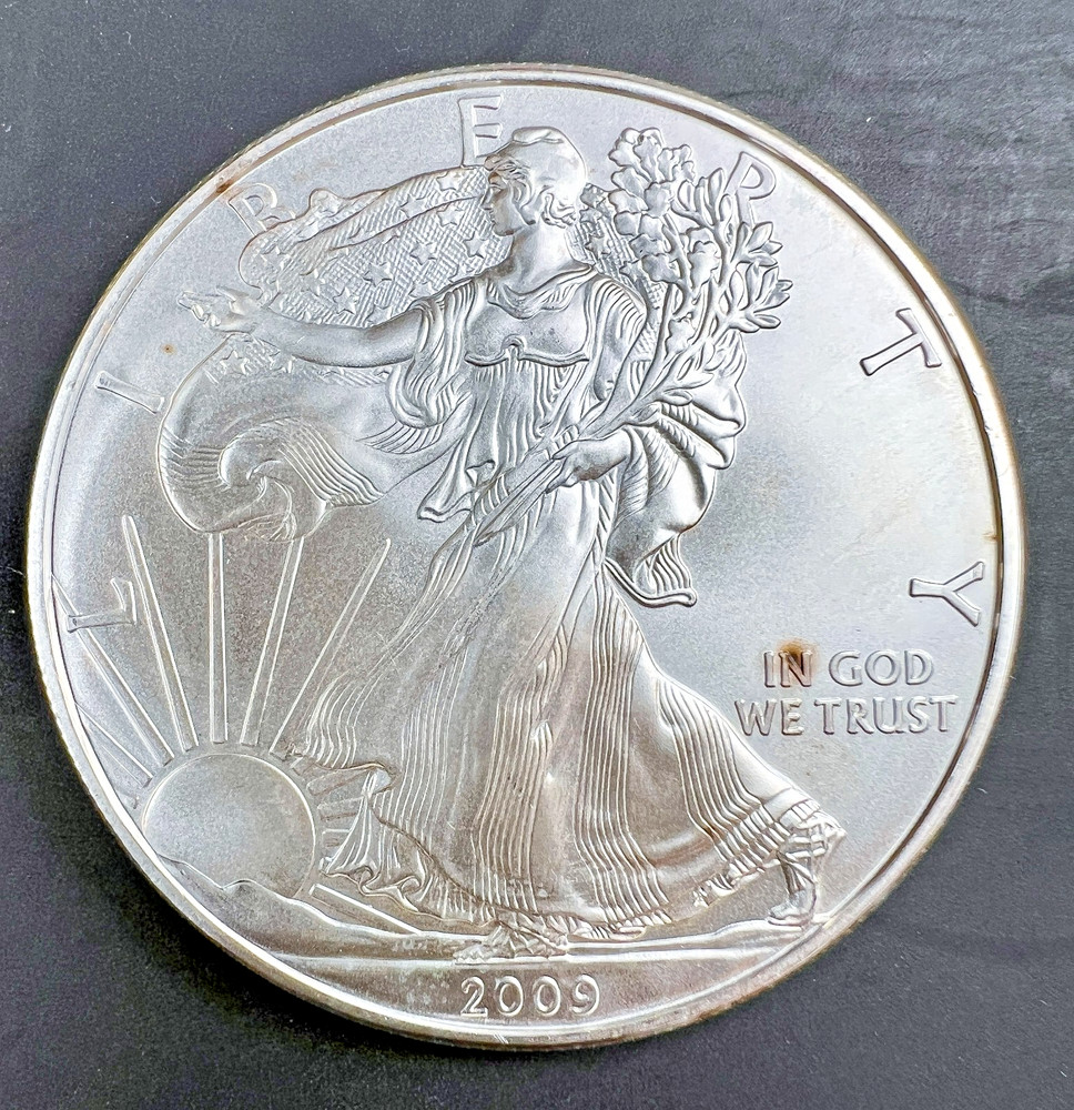 2009 $1 Silver Eagle Beautiful Toning with case🔥