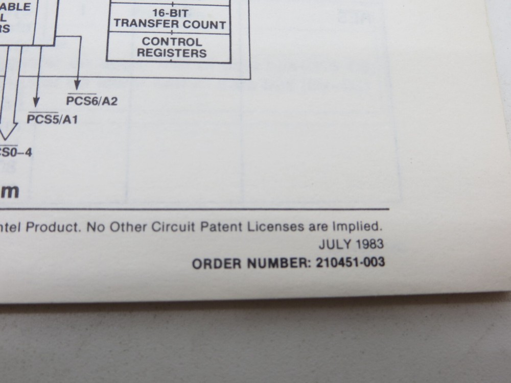 intel iAPX 186 High Integration 16-Bit Microprocessor July 1983 210451-003