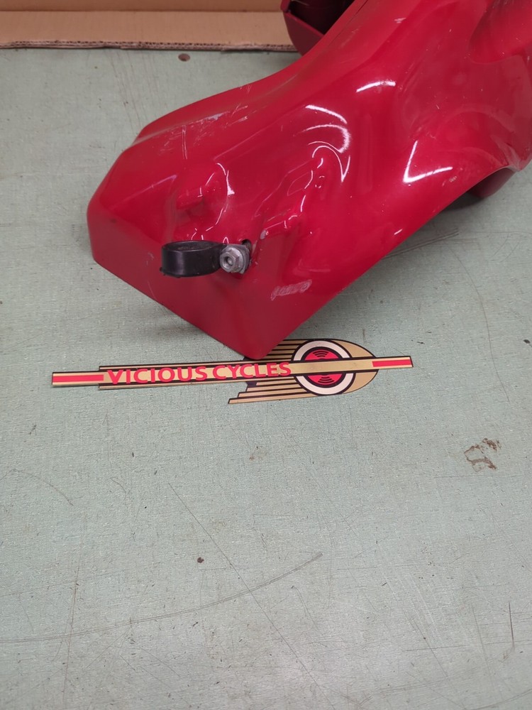 Harley Touring Left Leg Shield With Speaker Mount. Red