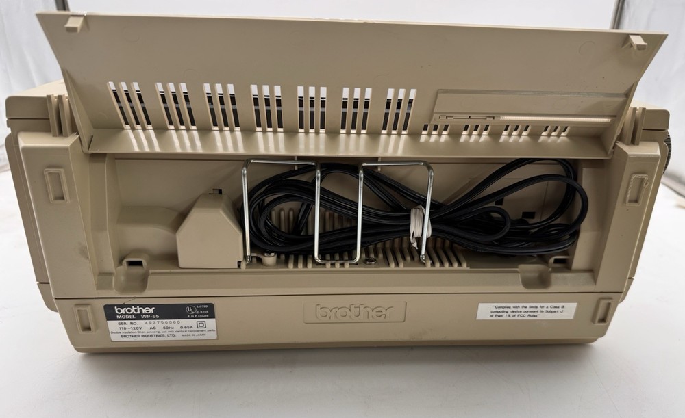 Brother WP-55 Desktop Word Processor Vintage Tested Powers On READ